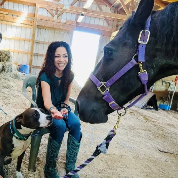 Central IL owner giving love to horse