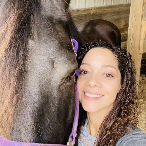 Central IL owner giving love to horse