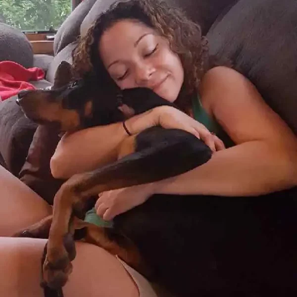 Central IL owner giving love to client's dog